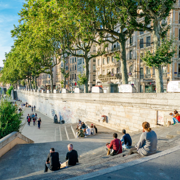The banks of the Saône River in Lyon © Delphine Castel