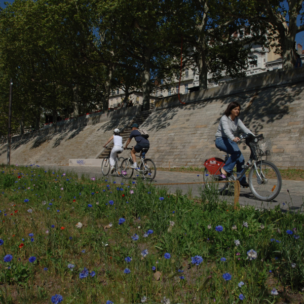 A vélo sur les Berges du Rhône © Jack Leone / Grand Lyon