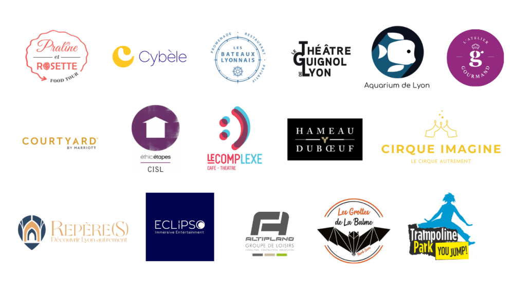 Première partie des logos des donateurs Tous Touristes